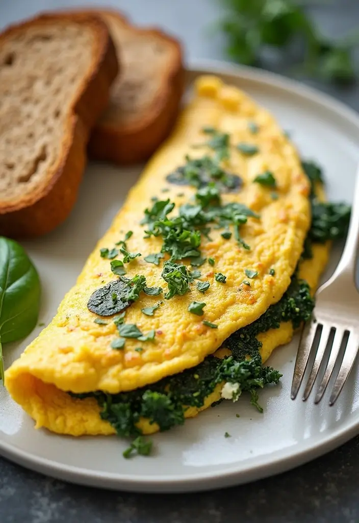 30 Healthy Meals for Picky Eaters (That They’ll Actually Love!) - 22. Spinach Feta Omelet