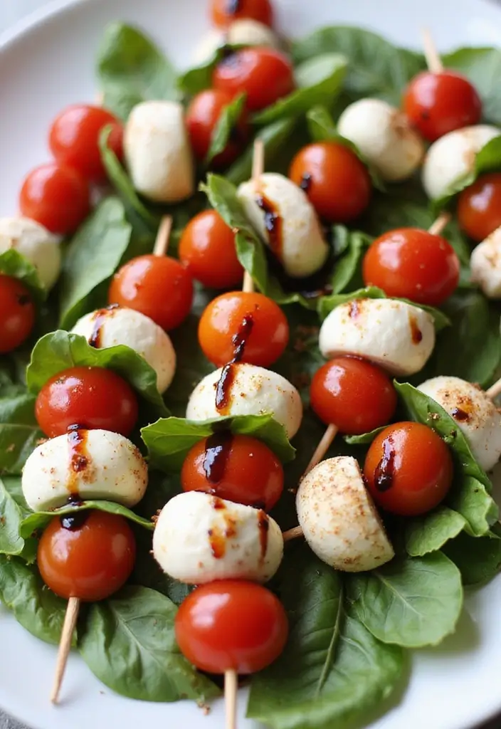 30 Healthy Summer Meals That Keep You Cool and Light - 22. Caprese Salad Skewers
