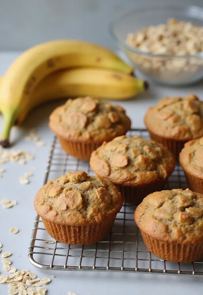 30 Healthy Summer Meals That Keep You Cool and Light - 25. Oatmeal Banana Muffins