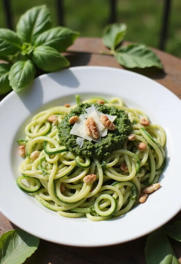 30 Healthy Summer Meals That Keep You Cool and Light - 3. Zucchini Noodles with Pesto