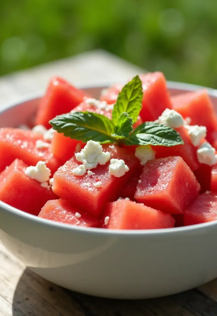 30 Healthy Summer Meals That Keep You Cool and Light - 4. Watermelon and Feta Salad