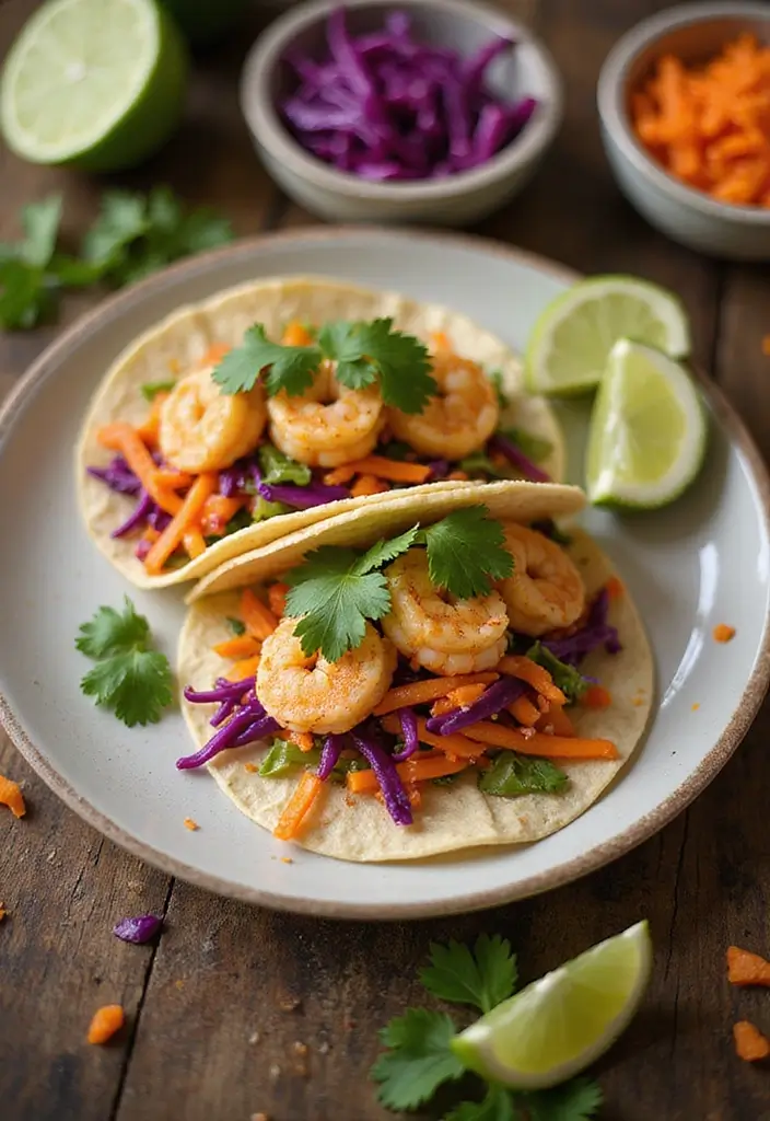 30 Healthy Summer Meals That Keep You Cool and Light - 6. Spicy Shrimp Tacos with Cabbage Slaw