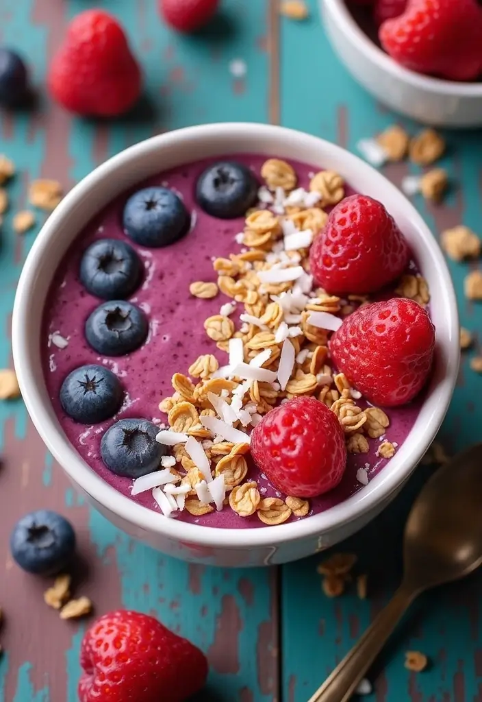 30 Healthy Summer Meals That Keep You Cool and Light - 9. Berry Smoothie Bowl