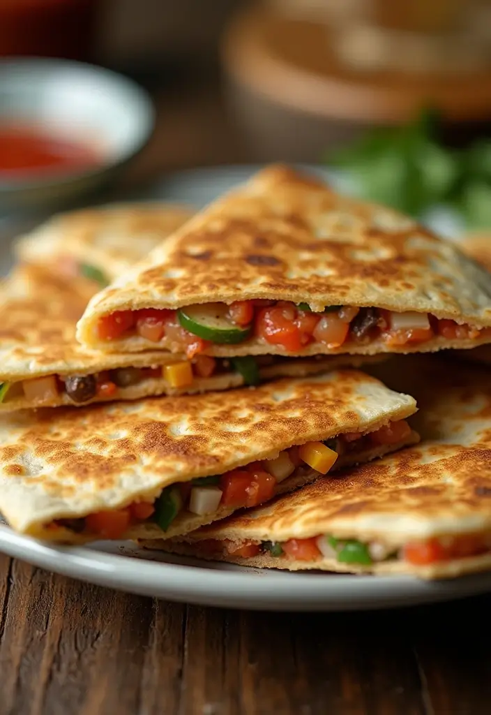 30 Healthy Vegetarian Meals Even Meat Lovers Will Enjoy - 10. Vegetable and Cheese Quesadillas