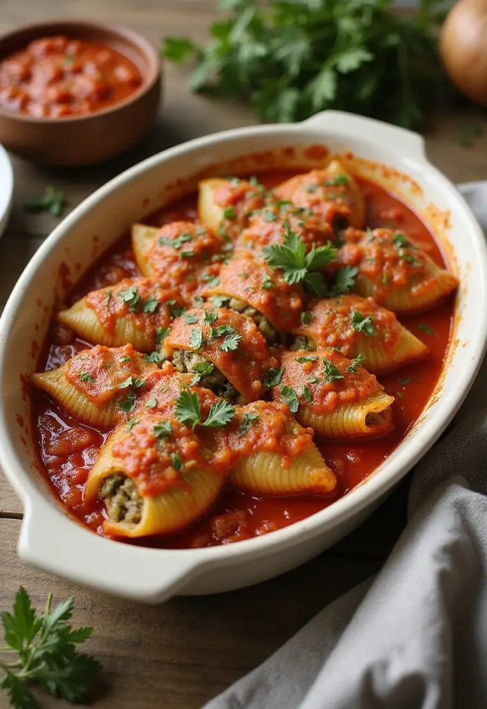 30 Healthy Vegetarian Meals Even Meat Lovers Will Enjoy - 11. Veggie-Laden Stuffed Shells
