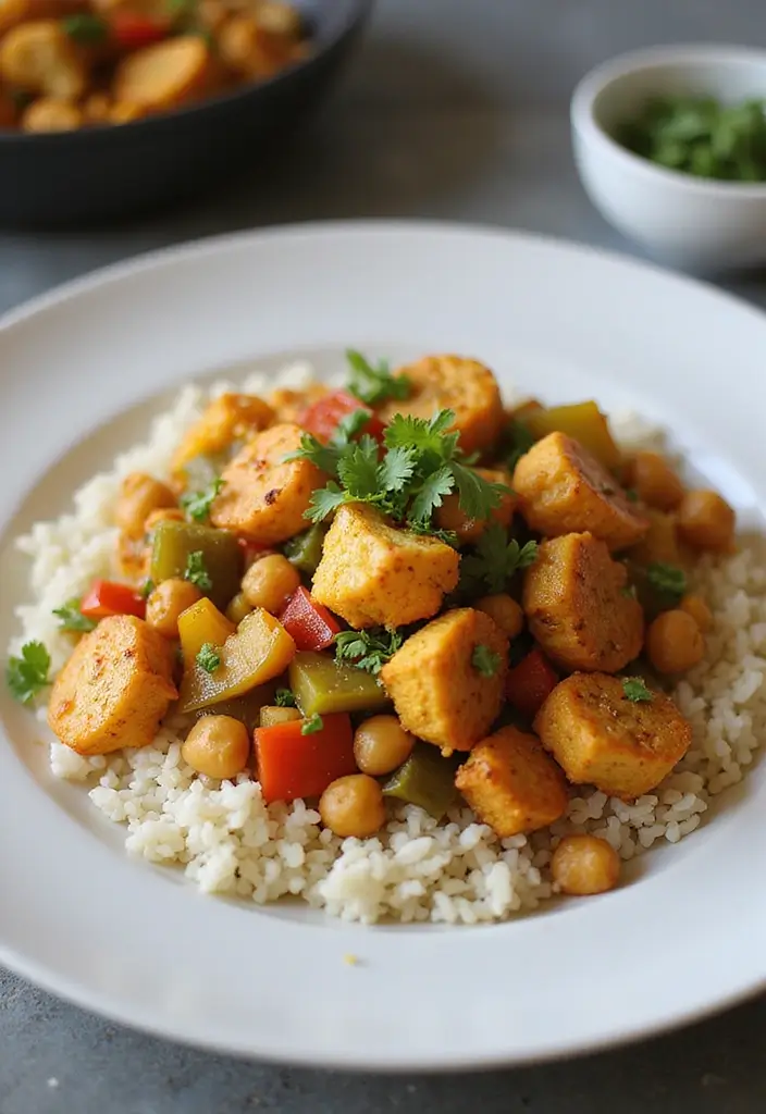 30 Healthy Vegetarian Meals Even Meat Lovers Will Enjoy - 13. Cauliflower and Chickpea Stir-Fry