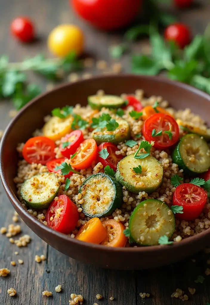 30 Healthy Vegetarian Meals Even Meat Lovers Will Enjoy - 17. Roasted Vegetable and Quinoa Bowl