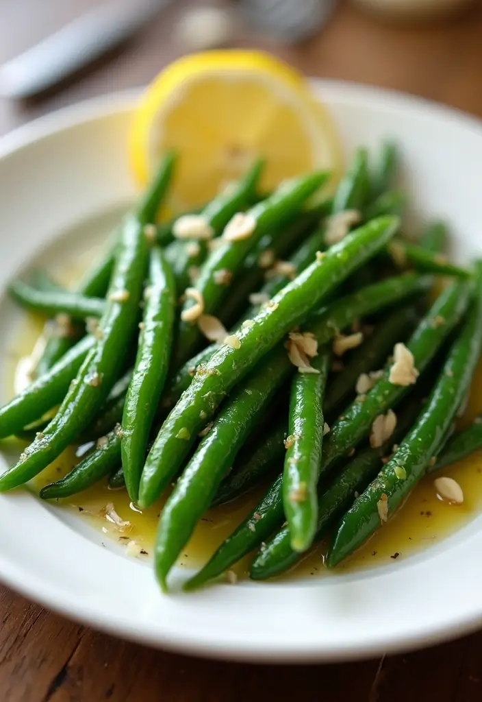 30 Healthy Vegetarian Meals Even Meat Lovers Will Enjoy - 23. Garlic Lemon Green Beans