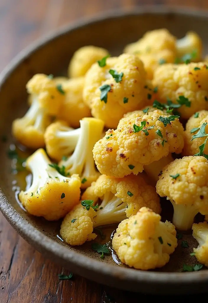30 Healthy Vegetarian Meals Even Meat Lovers Will Enjoy - 26. Lemon Garlic Roasted Cauliflower