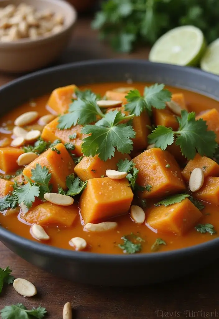 30 Healthy Vegetarian Meals Even Meat Lovers Will Enjoy - 29. Thai Peanut Sweet Potato Stew