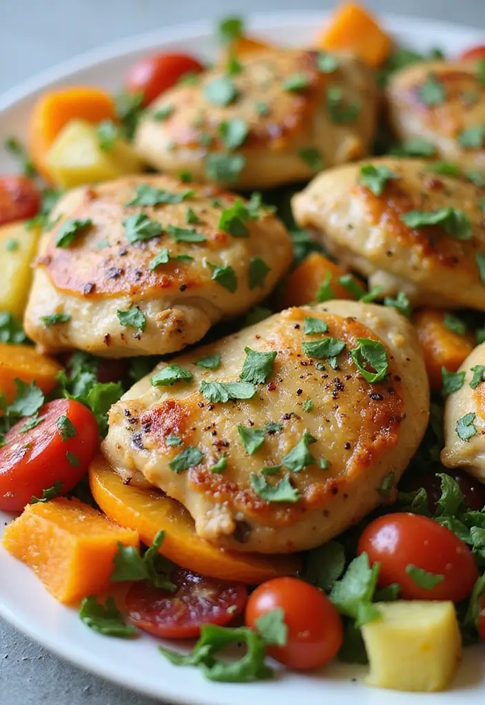 30 High Protein Healthy Meals for Weight Loss & Strength - 15. Citrus Herb Chicken Thighs