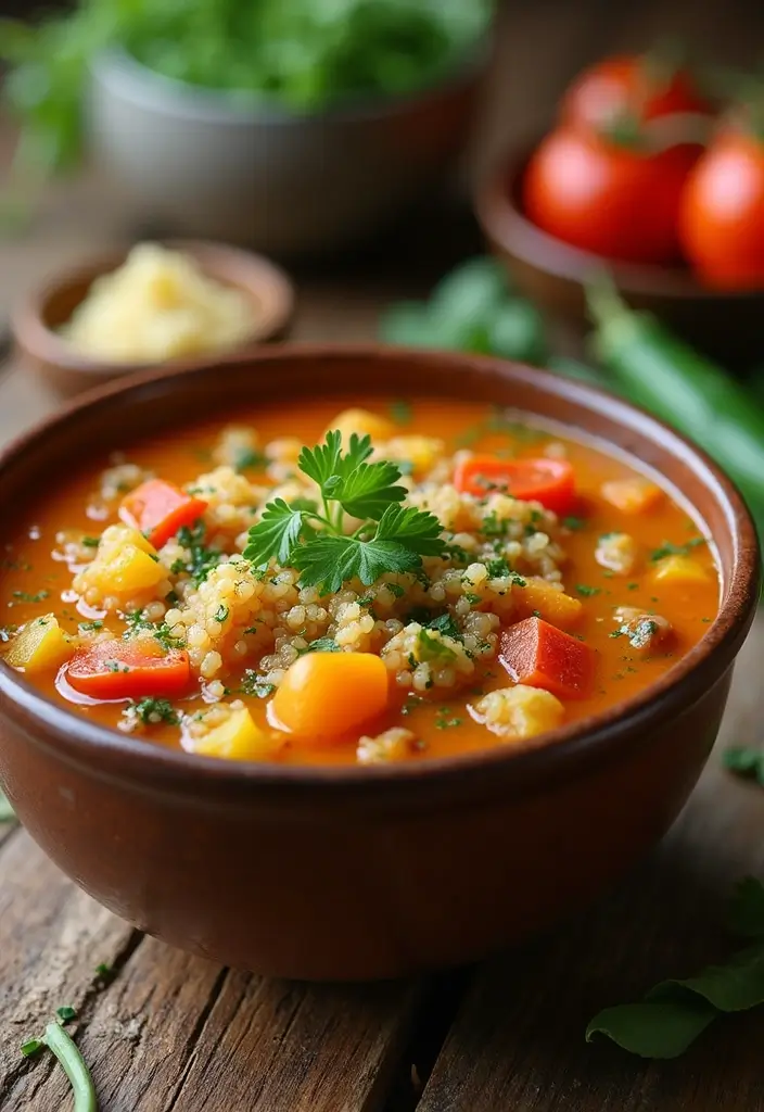 30 One Pot Healthy Meals for Stress-Free Cooking - 1. Hearty Vegetable and Quinoa Soup