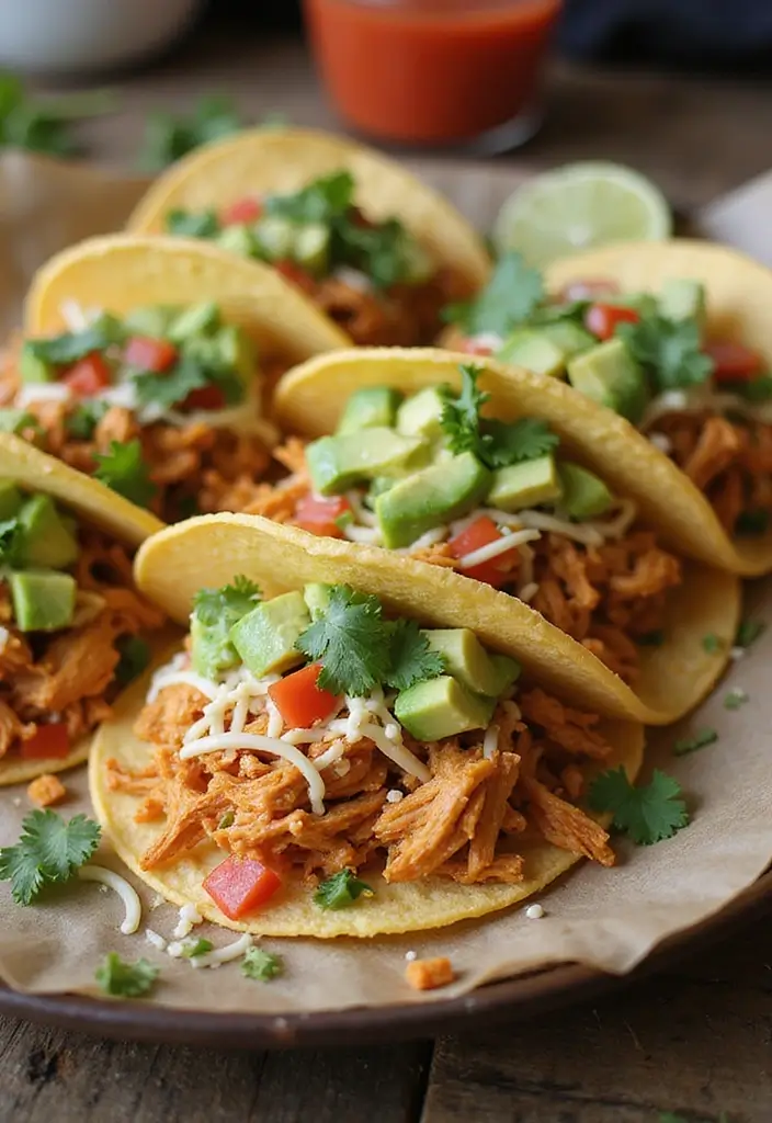 30 One Pot Healthy Meals for Stress-Free Cooking - 2. Slow Cooker Chicken Tacos