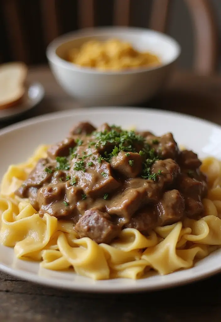 30 One Pot Healthy Meals for Stress-Free Cooking - 27. Beef Stroganoff