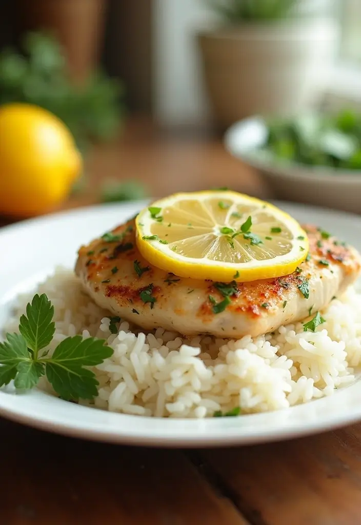30 One Pot Healthy Meals for Stress-Free Cooking - 7. Lemon Garlic Chicken and Rice