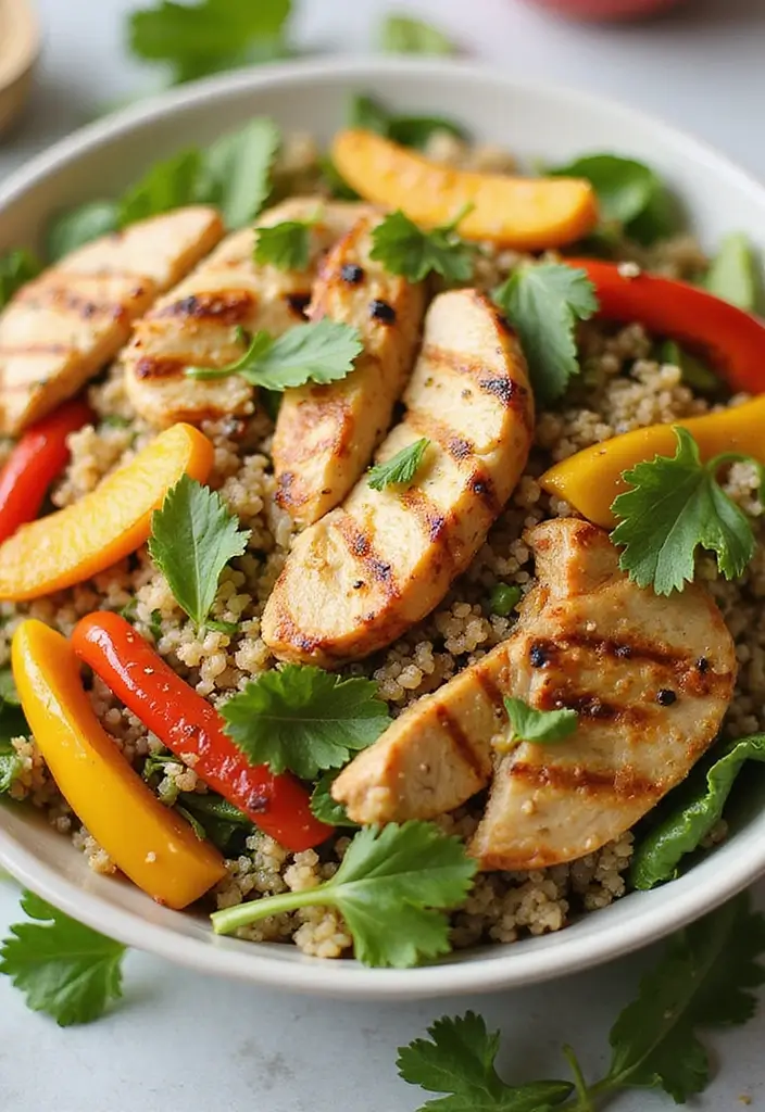 30 Quick & Easy Healthy Meals for Busy People - 1. Chicken & Quinoa Salad