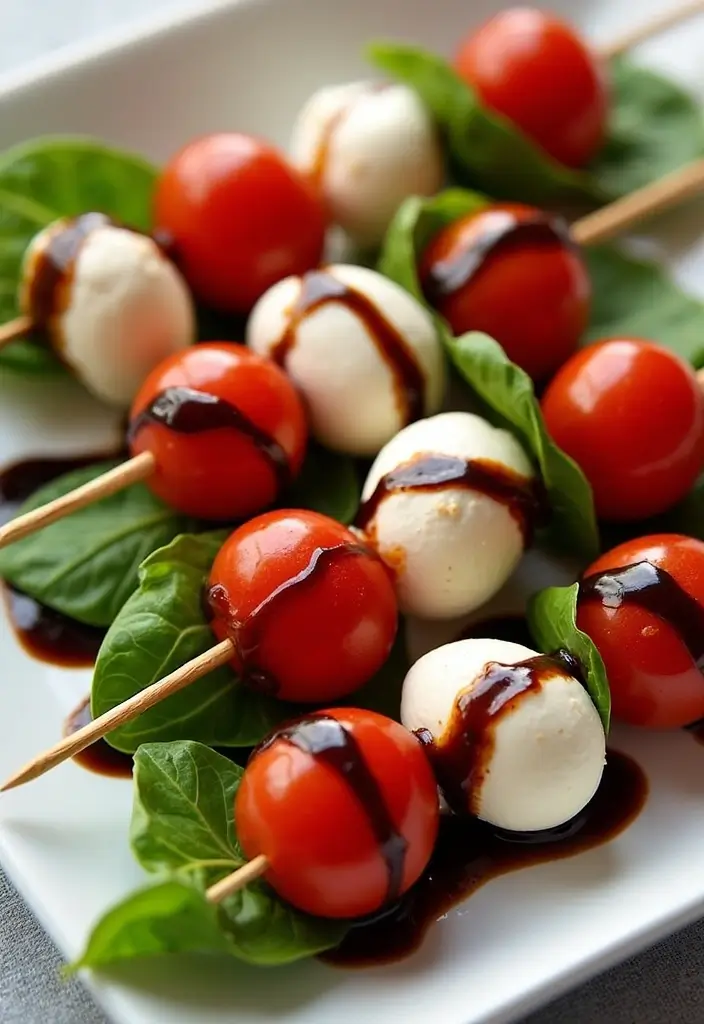 30 Quick & Easy Healthy Meals for Busy People - 10. Caprese Skewers