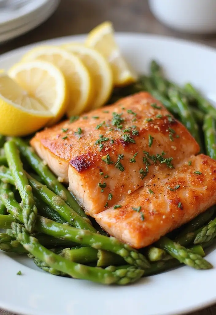 30 Quick & Easy Healthy Meals for Busy People - 17. Baked Salmon with Asparagus