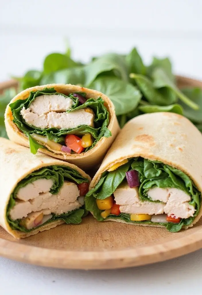 30 Quick & Easy Healthy Meals for Busy People - 2. Turkey & Spinach Wraps