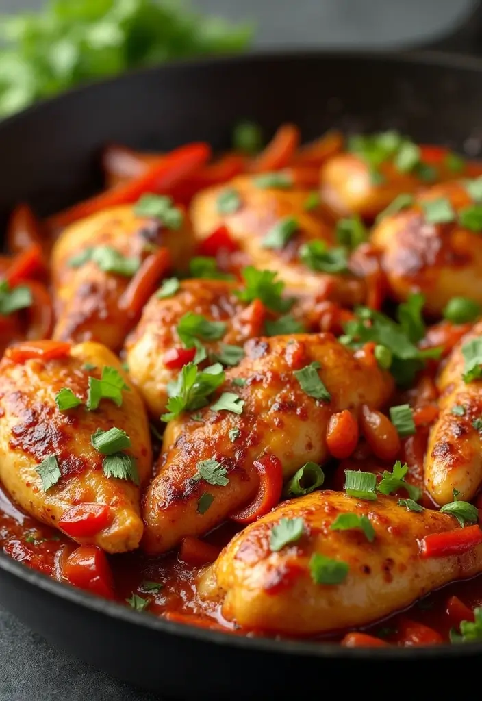 30 Quick & Easy Healthy Meals for Busy People - 20. Chicken Fajita Skillet