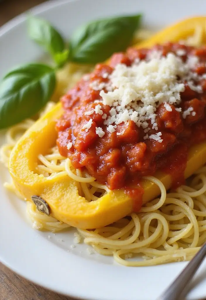 30 Quick & Easy Healthy Meals for Busy People - 8. Spaghetti Squash with Marinara