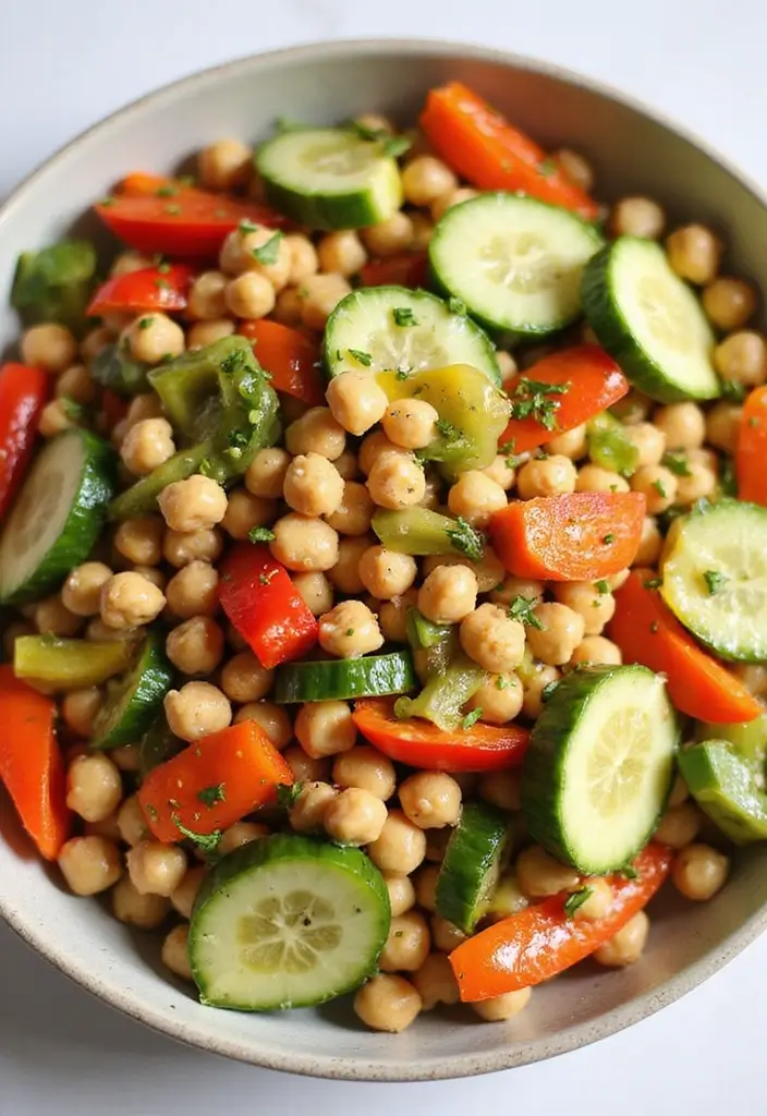 30 Quick & Easy Healthy Meals for Busy People - 9. Chickpea Salad