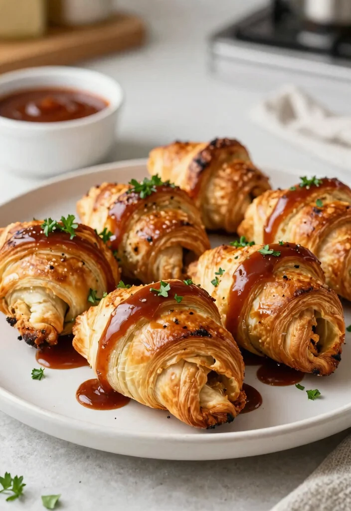 10 Crescent Roll Dinner Recipes for Fast Family-Friendly Meals - 4. BBQ Chicken Crescent Roll Ups