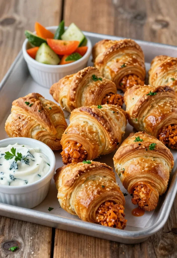 10 Crescent Roll Dinner Recipes for Fast Family-Friendly Meals - 6. Buffalo Chicken Crescent Roll Bites