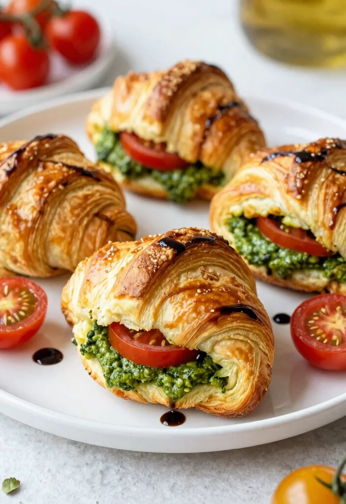 10 Crescent Roll Dinner Recipes for Fast Family-Friendly Meals - 7. Pesto and Tomato Crescent Roll Ups