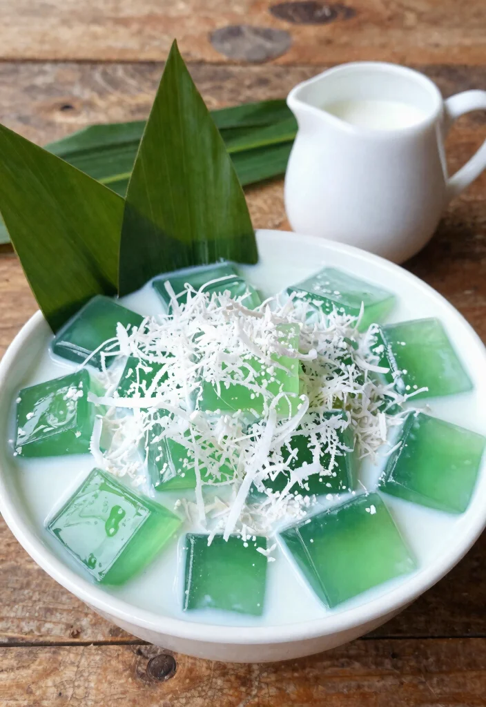 10 Filipino Dessert Recipes for Sweet Easy Traditional Treats - 3. Buko Pandan - Refreshing Coconut Dessert