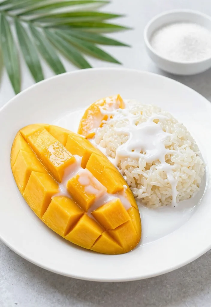 10 Filipino Dessert Recipes for Sweet Easy Traditional Treats - 6. Mango Sticky Rice - A Tropical Delight