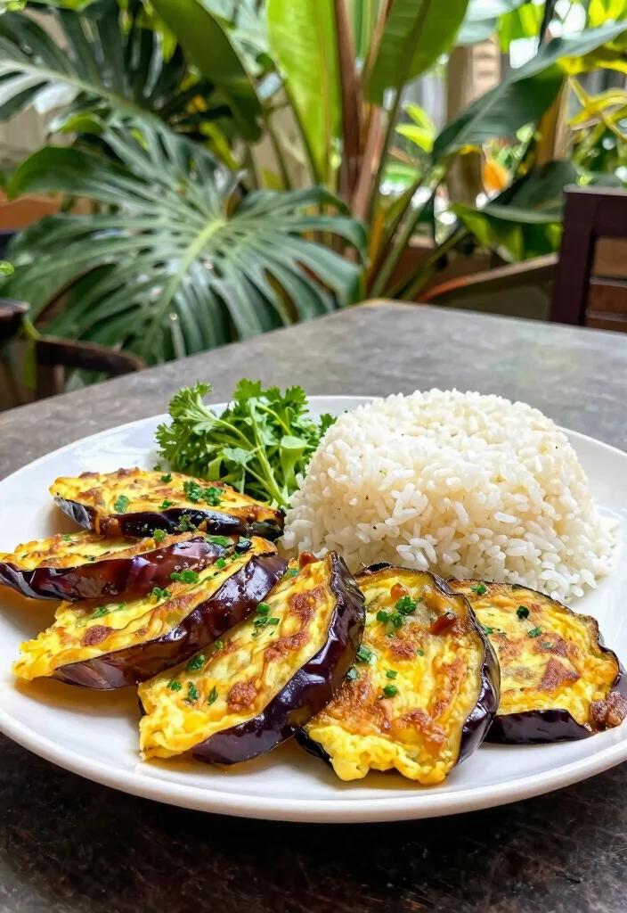 10 Filipino Vegetarian Recipes for Fresh Easy Plant Meals - 5. Tortang Talong (Eggplant Omelette)