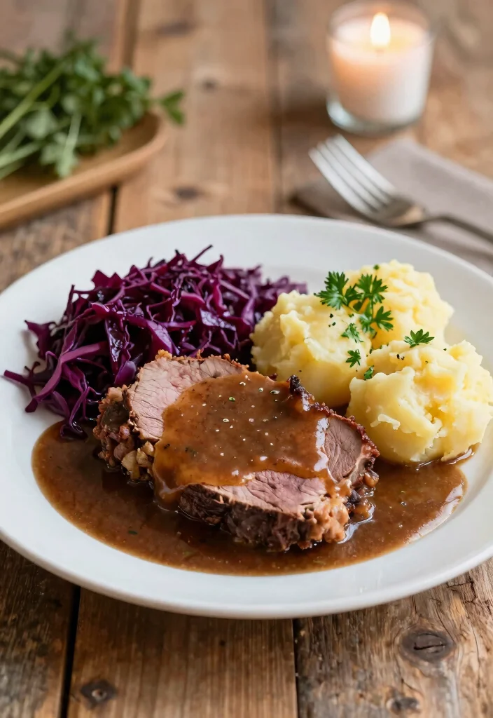 10 German Dinner Recipes for Cozy Hearty Homemade Meals - 1. Sauerbraten (German Pot Roast)