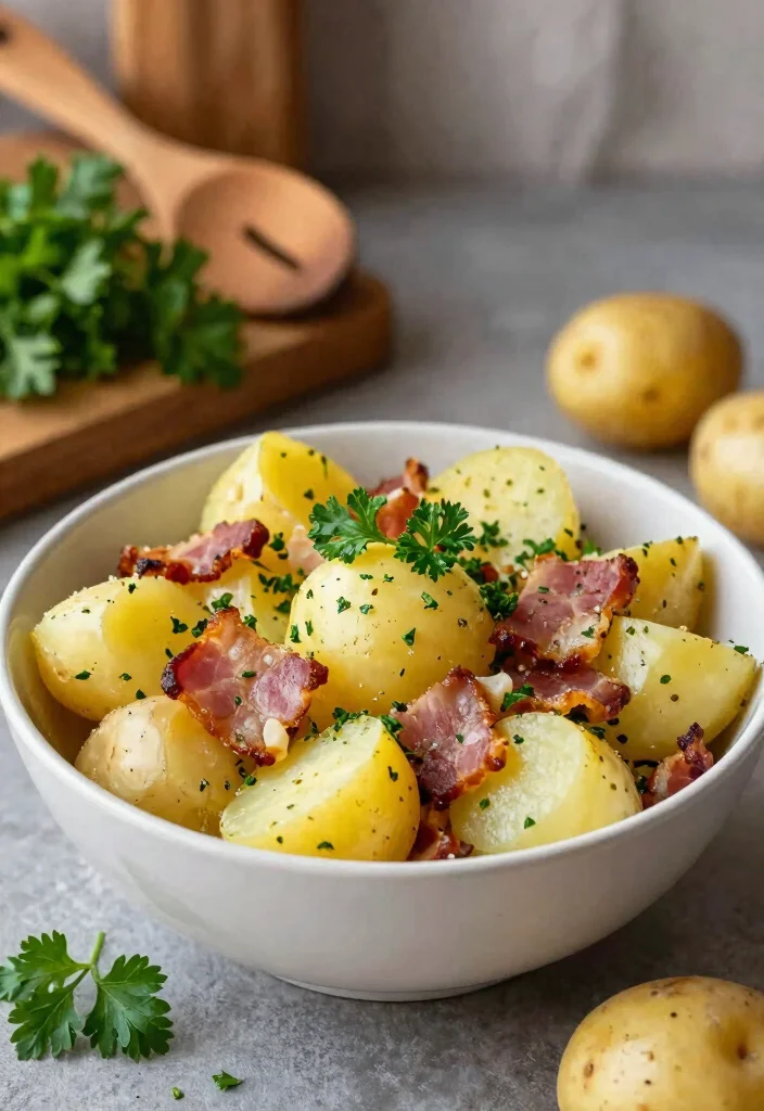 10 German Dinner Recipes for Cozy Hearty Homemade Meals - 3. Kartoffelsalat (German Potato Salad)