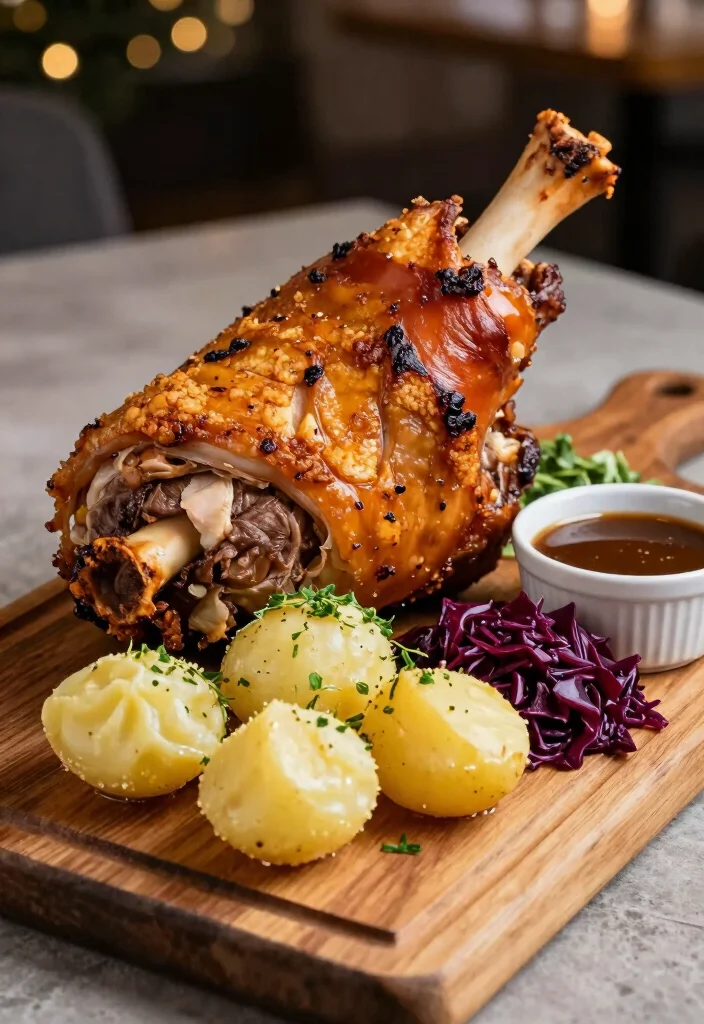 10 German Dinner Recipes for Cozy Hearty Homemade Meals - 4. Schweinshaxe (Pork Knuckle)