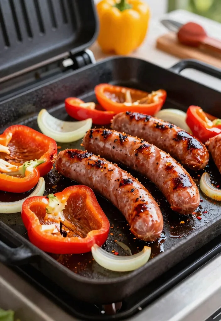 10 Keto Blackstone Recipes for Fast Hot-Off-the-Griddle Meals - 4. Spicy Sausage and Peppers