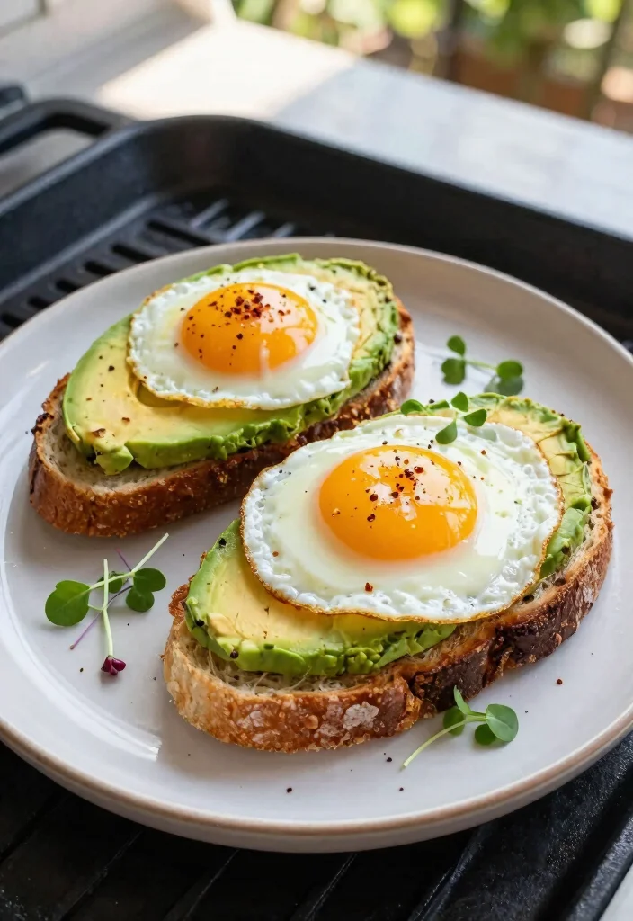 10 Keto Blackstone Recipes for Fast Hot-Off-the-Griddle Meals - 6. Egg and Avocado Toast