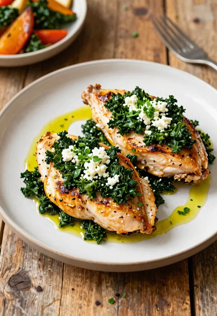10 Keto Kale Recipes for Fresh Nutritious Low-Carb Meals - 5. Kale and Feta Stuffed Chicken Breasts