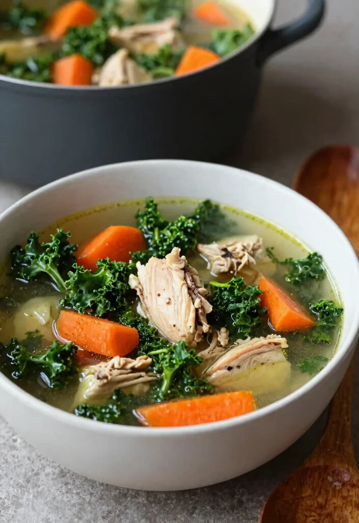 10 Keto Kale Recipes for Fresh Nutritious Low-Carb Meals - 8. Kale-Infused Chicken Soup