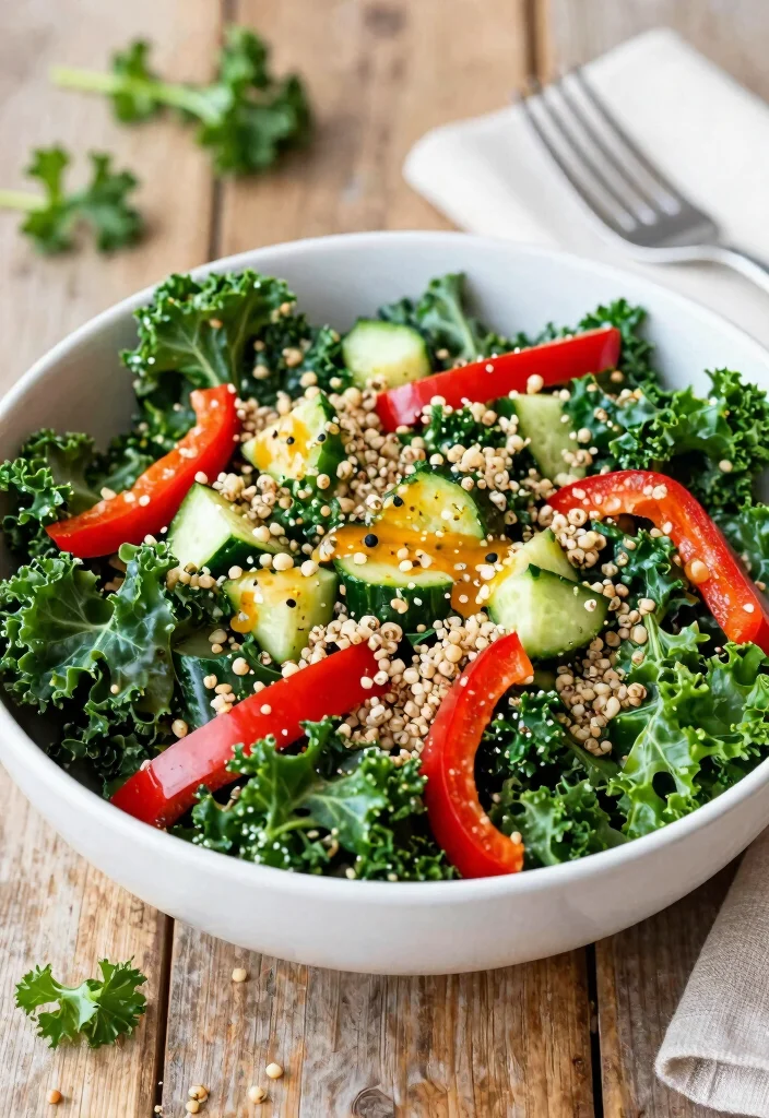 10 Keto Kale Recipes for Fresh Nutritious Low-Carb Meals - 9. Kale and Quinoa Salad