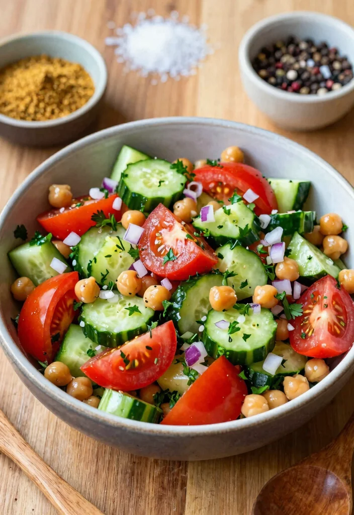 10 No-Oil Vegan Recipes for Clean Flavorful Plant Eating - 1. Zesty Chickpea Salad