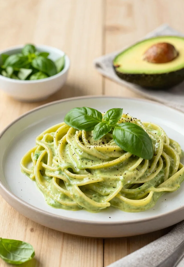 10 No-Oil Vegan Recipes for Clean Flavorful Plant Eating - 2. Creamy Avocado Pasta