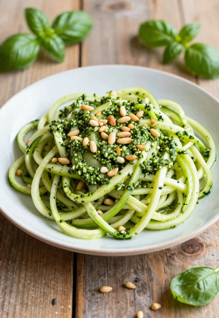 10 Romantic Plant-Based Valentine’s Dinner Recipes for Special Easy Home Nights - 4. Zucchini Noodles with Pesto