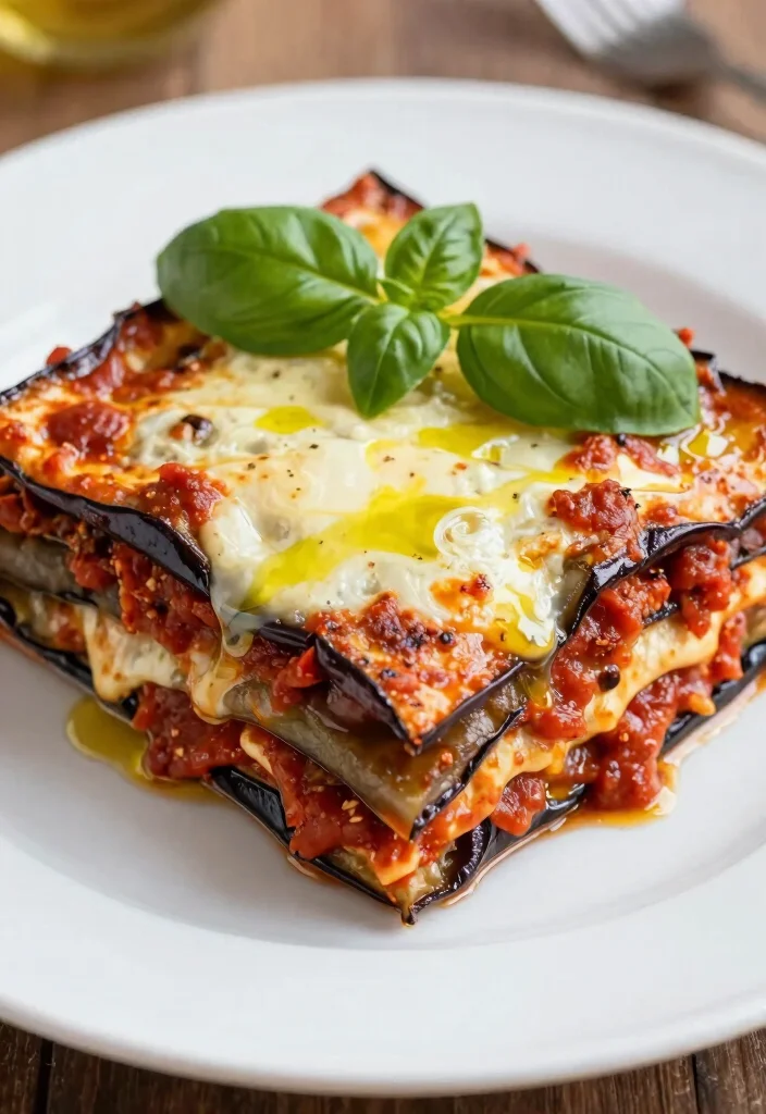 10 Romantic Plant-Based Valentine’s Dinner Recipes for Special Easy Home Nights - 5. Eggplant Parmesan Stacks