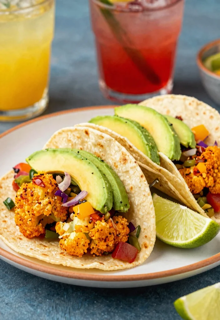 10 Romantic Plant-Based Valentine’s Dinner Recipes for Special Easy Home Nights - 9. Spicy Cauliflower Tacos