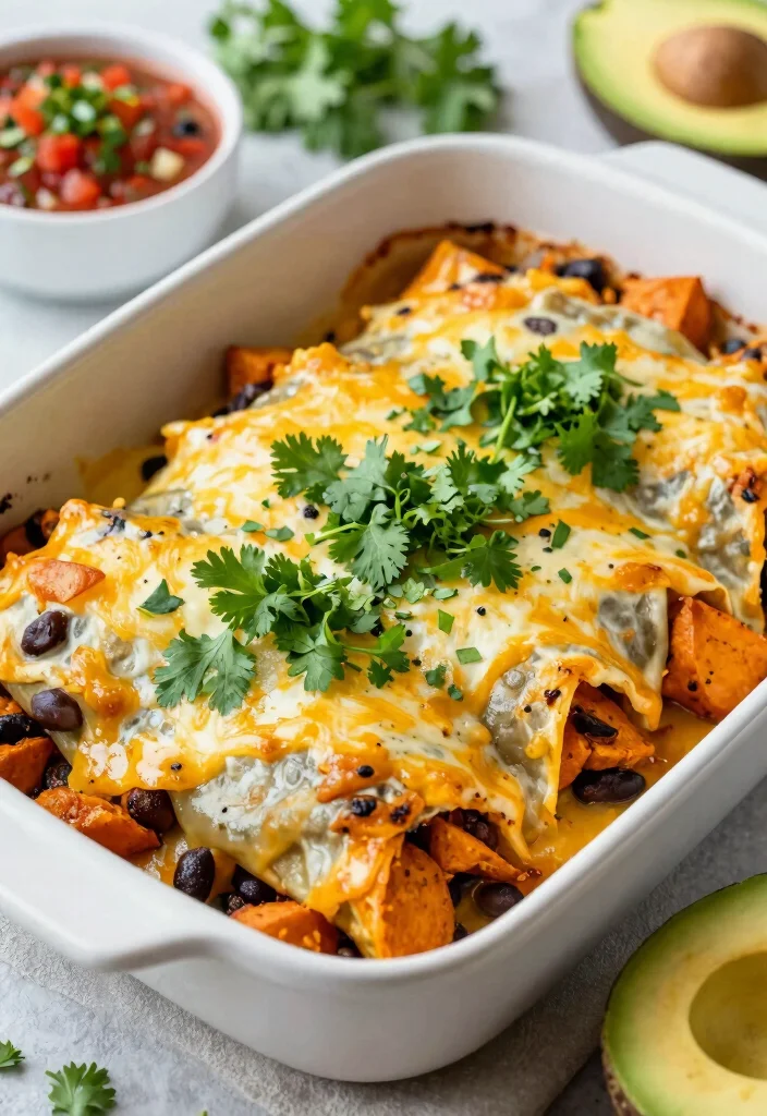 10 Trader Joe’s Vegetarian Recipes for Easy Budget-Friendly Meals - 3. Sweet Potato and Black Bean Enchiladas