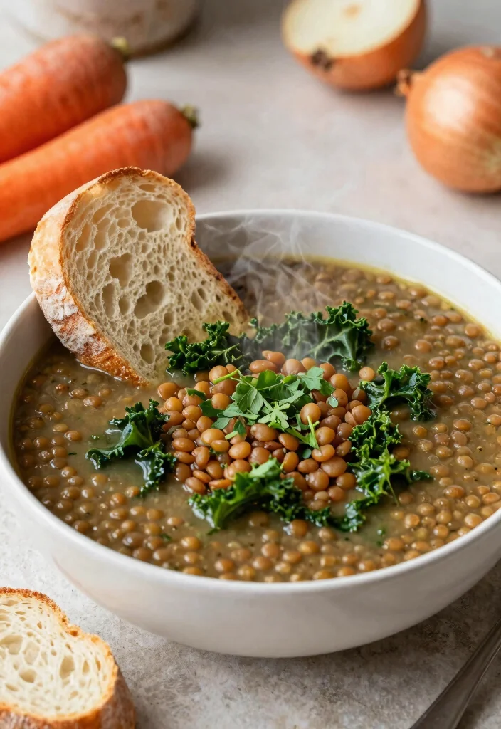 10 Trader Joe’s Vegetarian Recipes for Easy Budget-Friendly Meals - 8. Lentil Soup with Kale