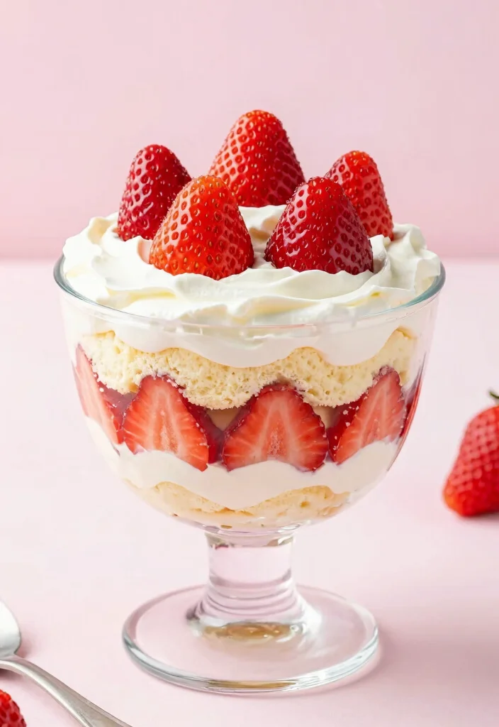 10 Trifle Dessert Recipes for Simple Layered Crowd Pleasers - 1. Classic Strawberry Shortcake Trifle