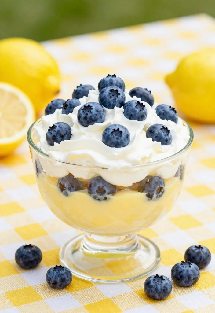 10 Trifle Dessert Recipes for Simple Layered Crowd Pleasers - 4. Lemon Blueberry Trifle