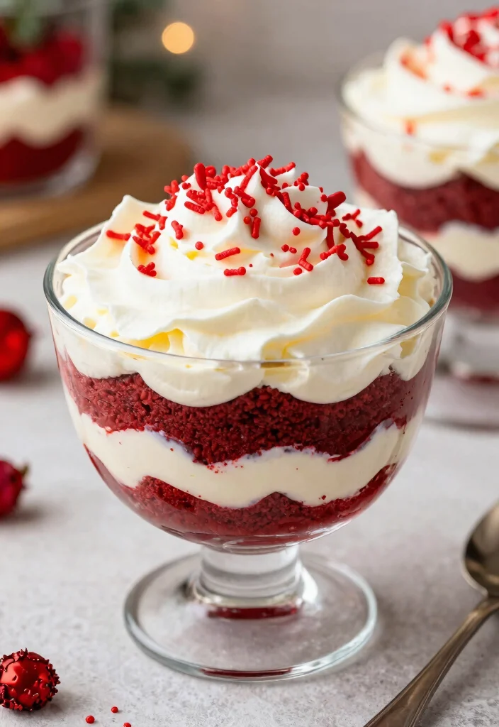 10 Trifle Dessert Recipes for Simple Layered Crowd Pleasers - 7. Red Velvet Trifle